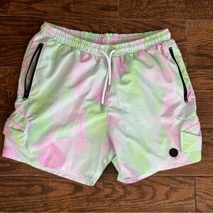 Boohoo Men's Tie Dye Swim Trunks